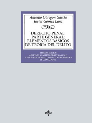 cover image of Derecho Penal. Parte general